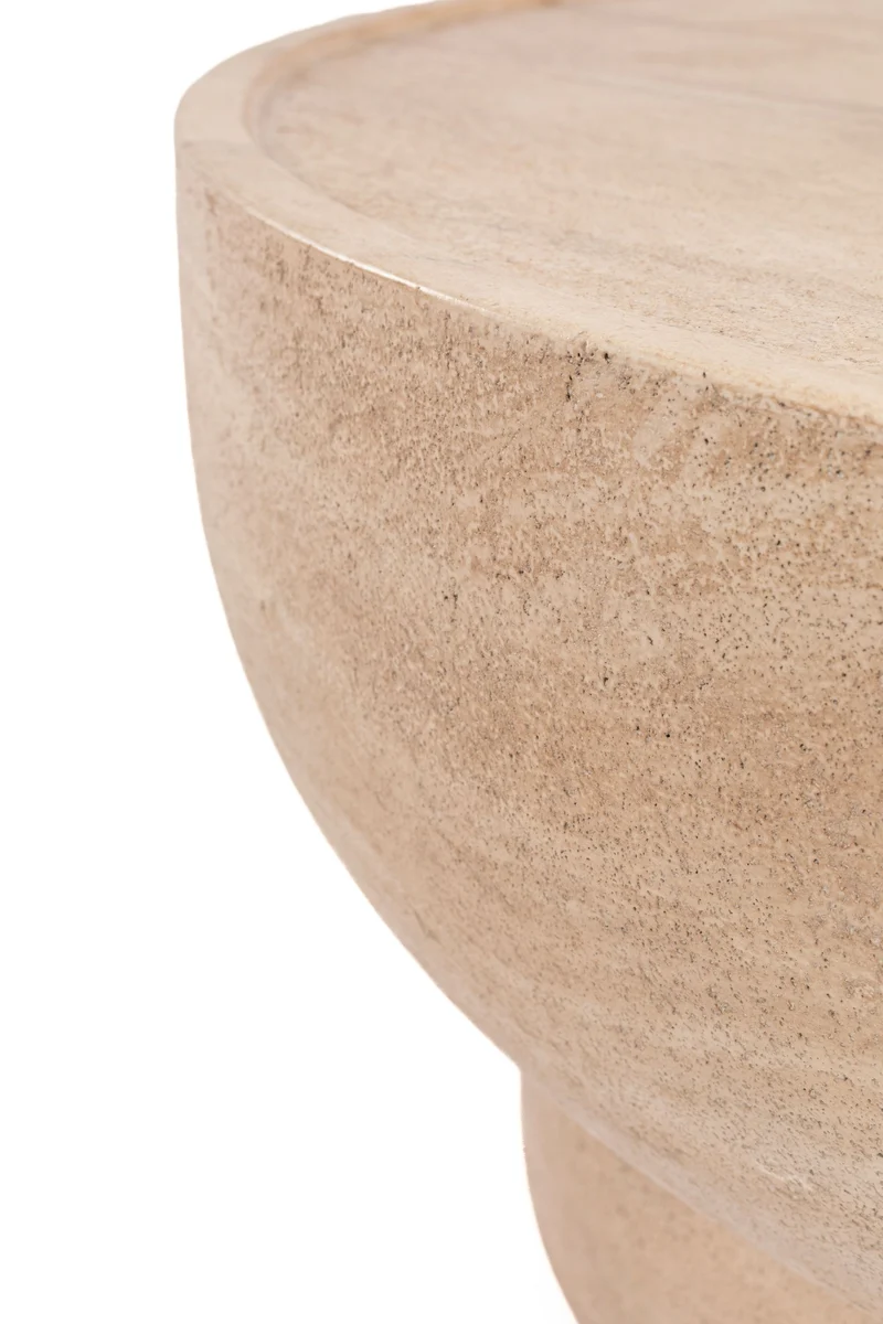 Zuiver Couchtisch Noble Round – Beige, Beton, 80 × 80 × 35 cm