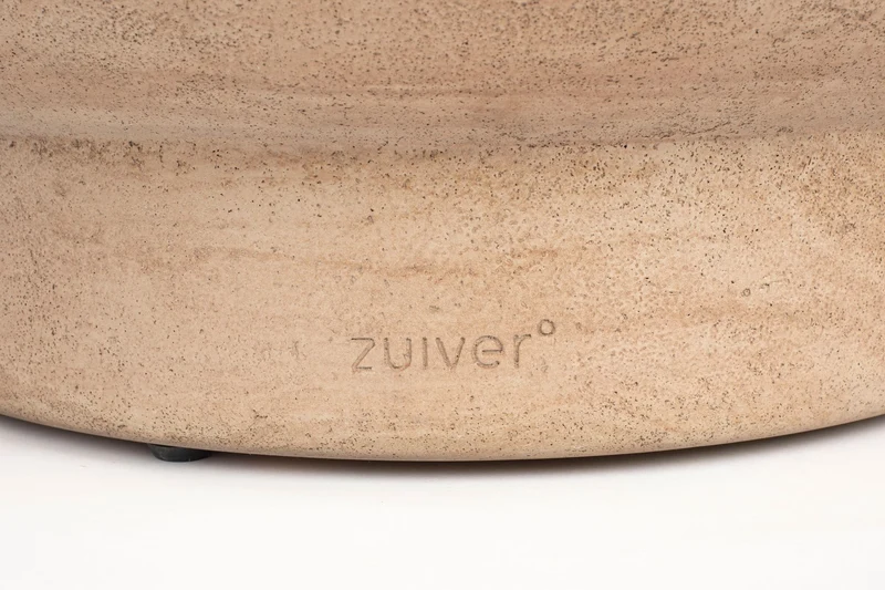Zuiver Couchtisch Noble Round – Beige, Beton, 80 × 80 × 35 cm