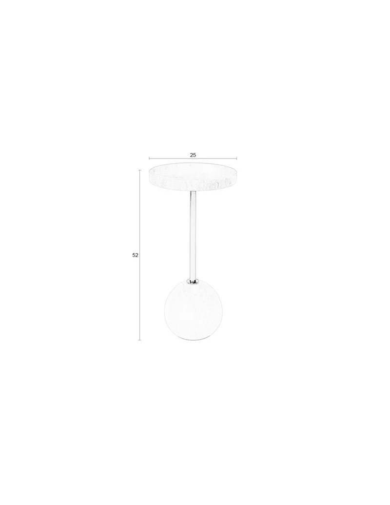 Zuiver Beistelltisch Cocktail – Schwarz, Marmor, 25 × 25 × 52 cm