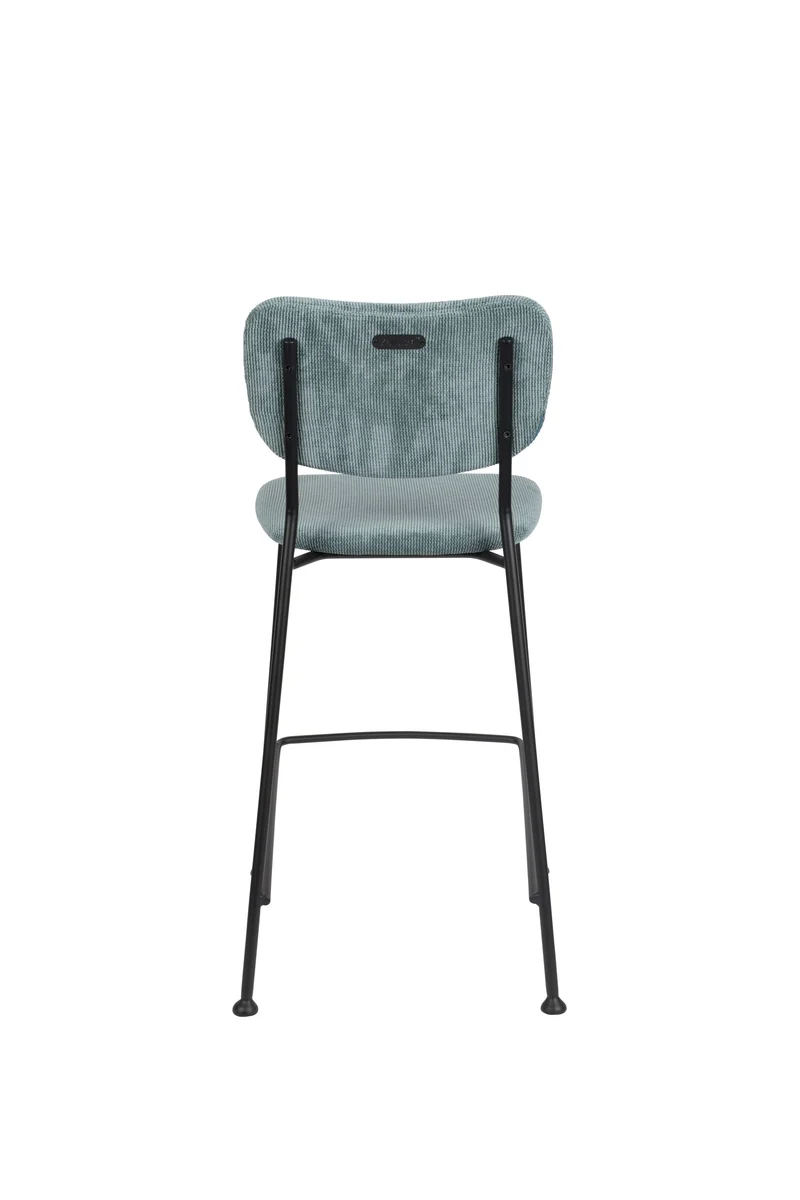 Zuiver Tresenhocker Benson Grey – Blau, Stoff, 53,5 × 46 × 92 cm, 2er-Set