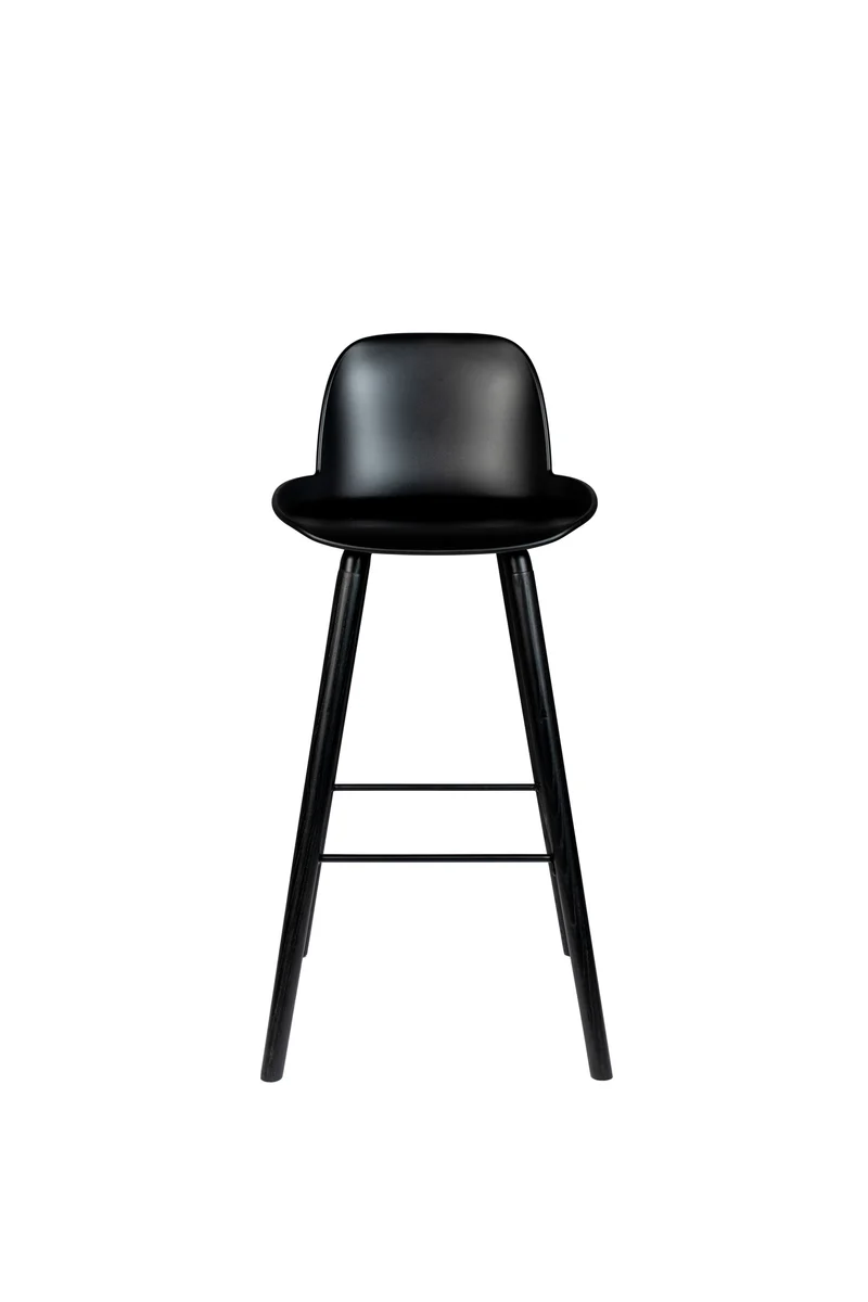 Zuiver Barhocker Albert Kuip All – Schwarz, Polypropylen, 47,5 × 47 × 98,5 cm, 2er-Set