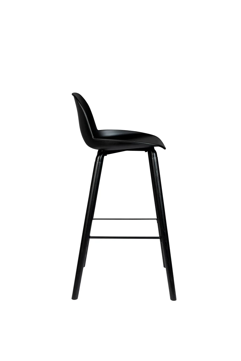 Zuiver Barhocker Albert Kuip All – Schwarz, Polypropylen, 47,5 × 47 × 98,5 cm, 2er-Set