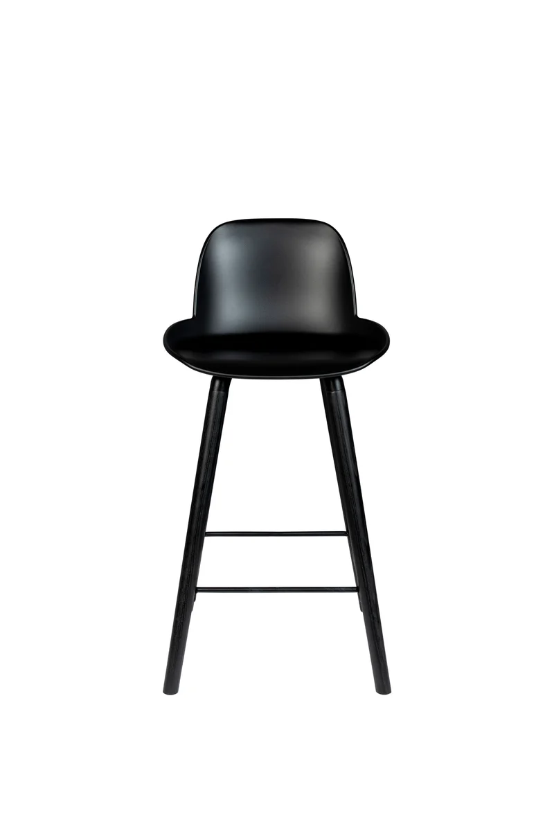 Zuiver Tresenhocker Albert Kuip All – Schwarz, Polypropylen, 47,5 × 45 × 89 cm, 2er-Set