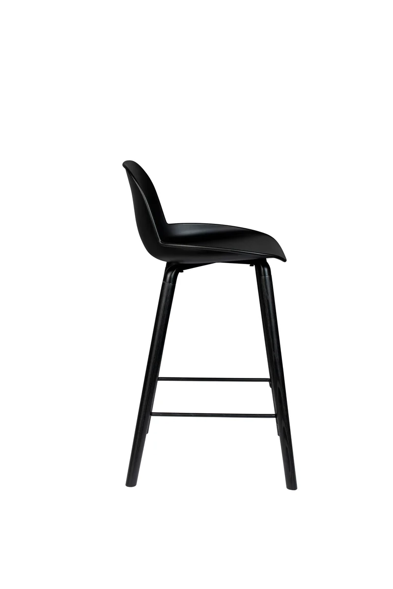Zuiver Tresenhocker Albert Kuip All – Schwarz, Polypropylen, 47,5 × 45 × 89 cm, 2er-Set