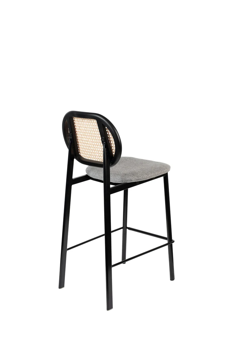 Zuiver Tresenhocker Spike Natural – Grau, Stoff, 53 × 42,5 × 94 cm