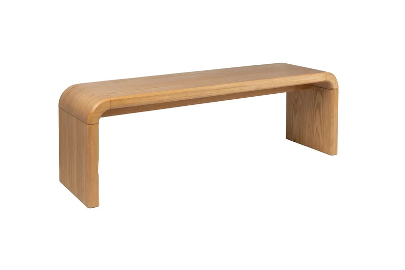 Zuiver Bank Brave – Braun, Massives Eichenholz, 38 × 140 × 45 cm
