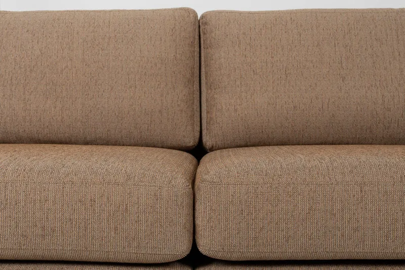 Zuiver Sofa Balcony 3-Sitzer Caramel – Braun, Stoff, 99 × 256 × 85 cm