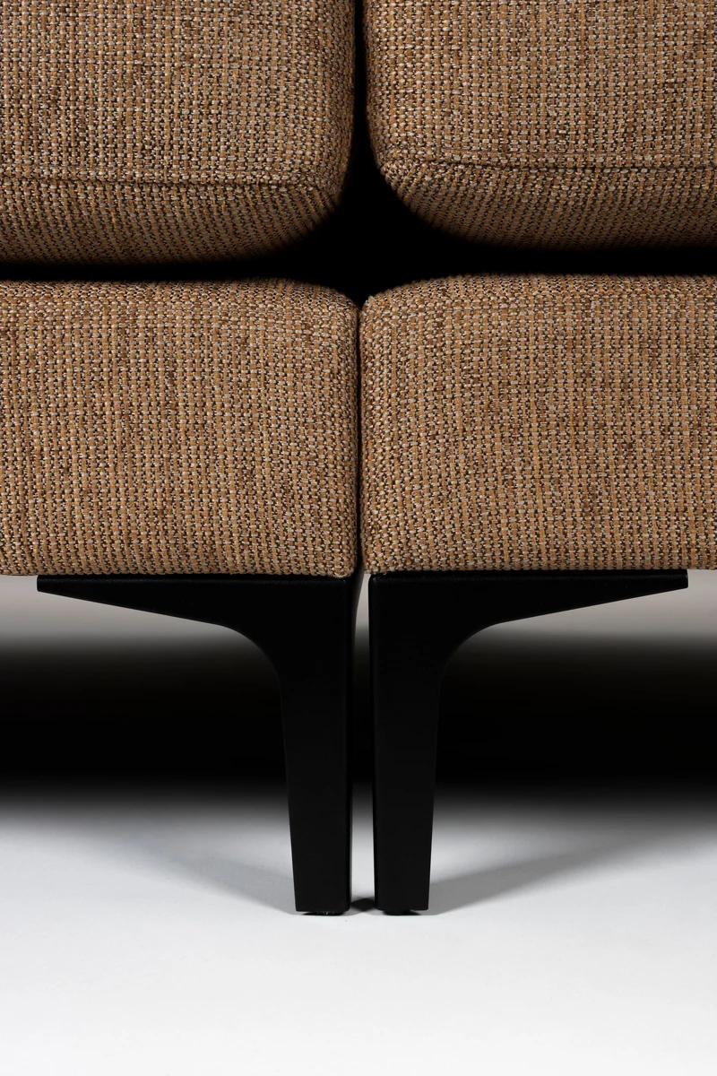 Zuiver Sofa Balcony 3-Sitzer Caramel – Braun, Stoff, 99 × 256 × 85 cm