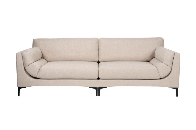 Zuiver Sofa Balcony 3-Sitzer – Beige, Stoff, 99 × 256 × 85 cm