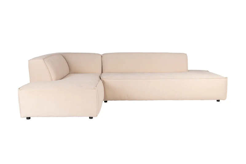 Zuiver Sofa Fat Freddy Rib Left – Natur, Stoff, 188 × 308 × 72 cm