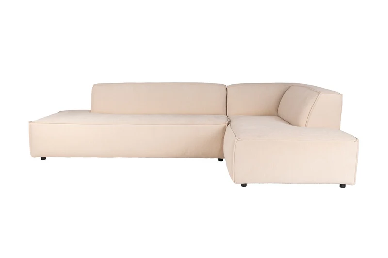 Zuiver Sofa Fat Freddy Rib Right – Natur, Stoff, 188 × 308 × 72 cm
