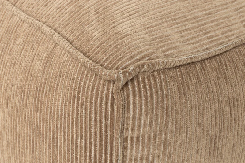 Zuiver Sofa Fat Freddy Rib Left Caramel – Braun, Stoff, 188 × 308 × 72 cm