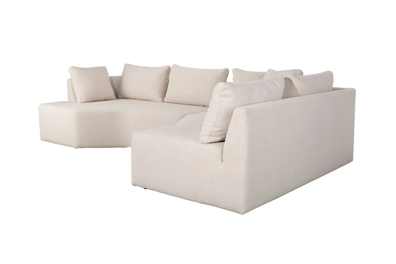 Zuiver Sofa Prosper Right – Sand, Polyester, 126 × 301 × 79 cm