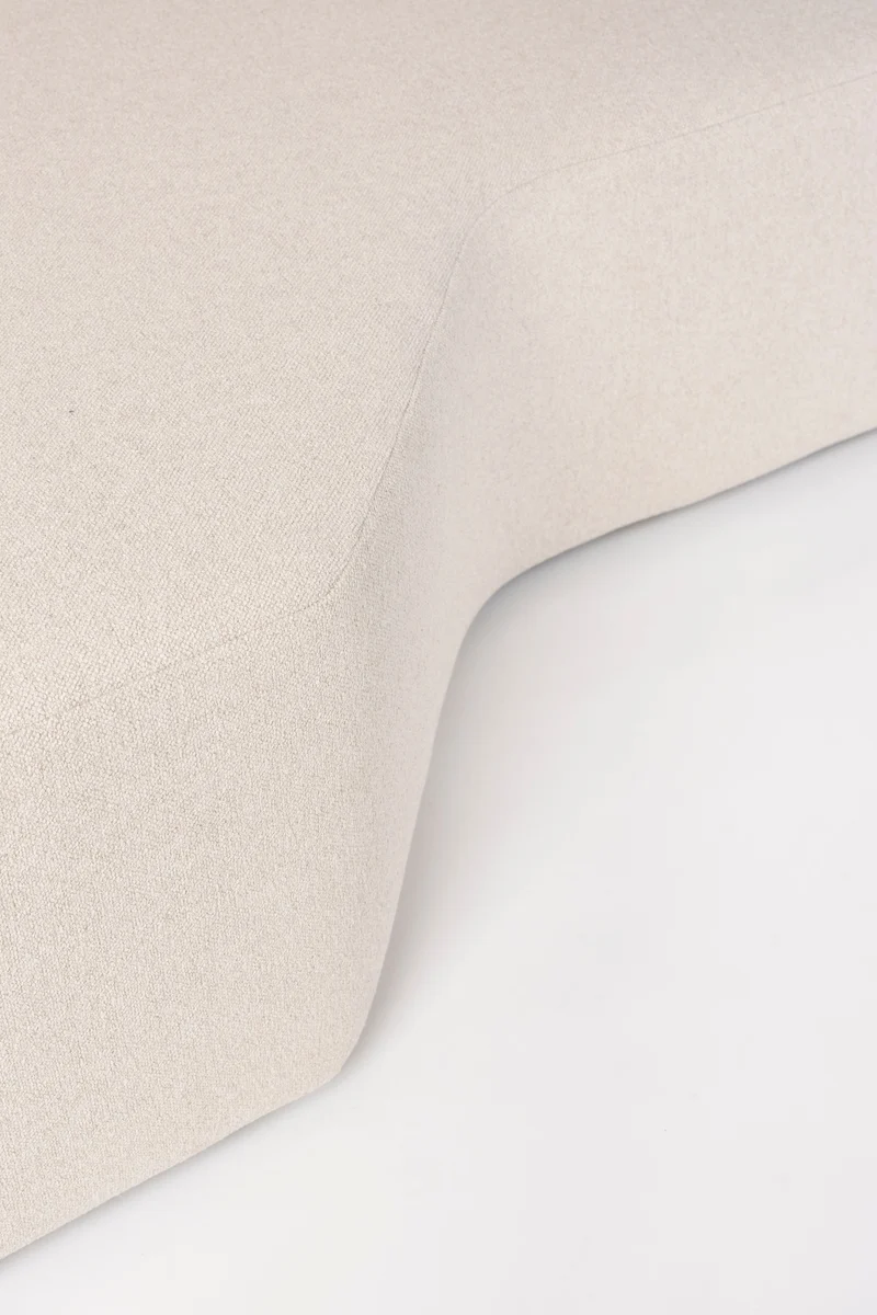Zuiver Sofa Prosper Right – Sand, Polyester, 126 × 301 × 79 cm