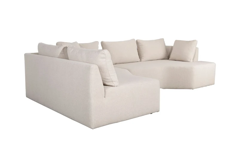 Zuiver Sofa Prosper Left – Sand, Polyester, 126 × 301 × 79 cm