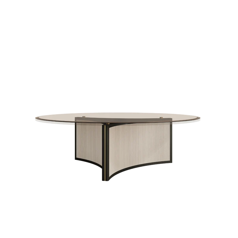 Casa Magna AURA Couchtisch Ø100 · Glas – Ø 100 × 31 cm