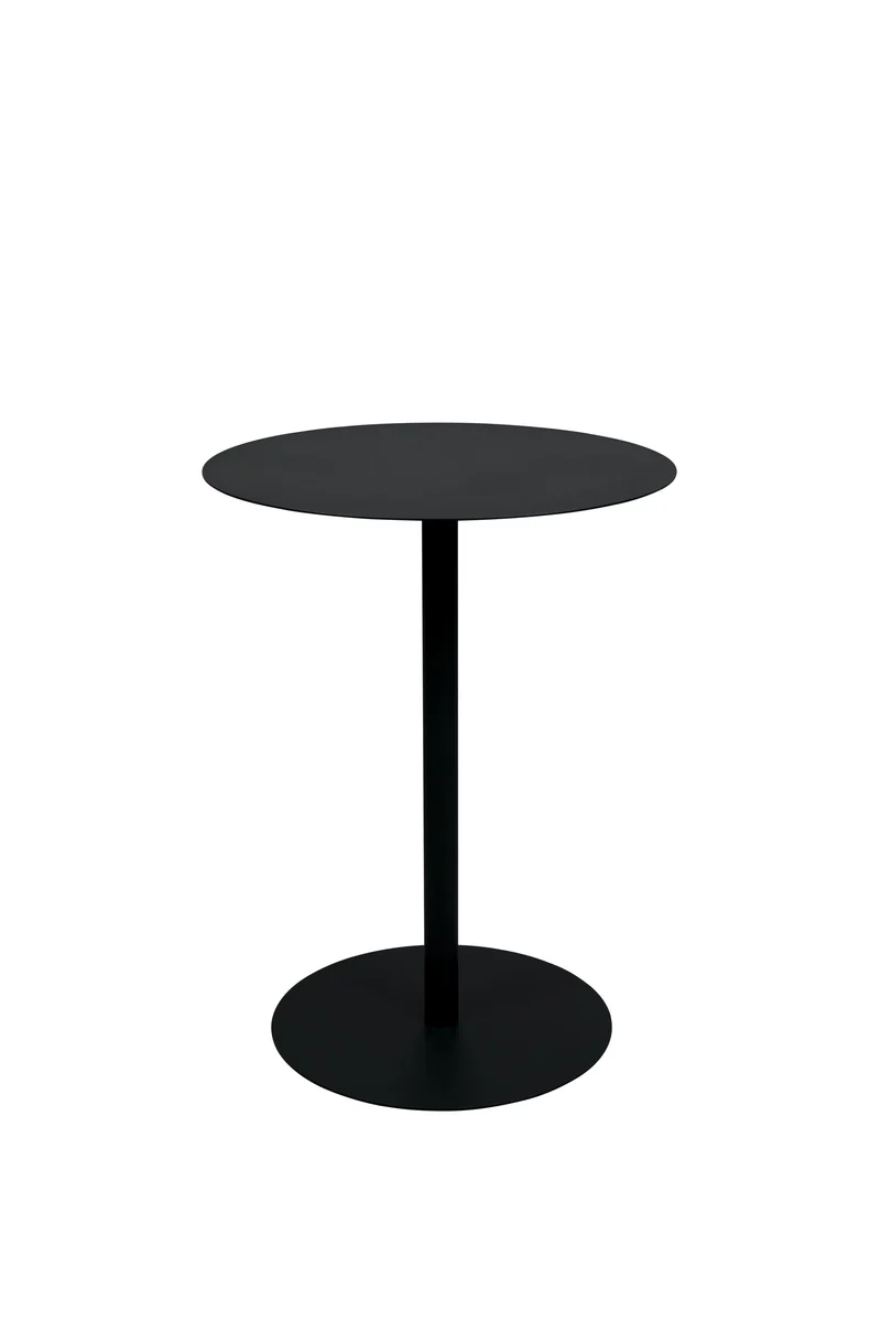 Zuiver Bistrotisch Snow – Schwarz, Stahl, 57 × 57 × 75 cm