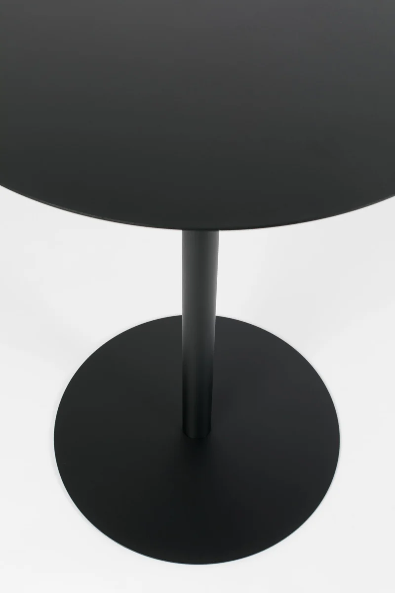Zuiver Bistrotisch Snow – Schwarz, Stahl, 57 × 57 × 75 cm