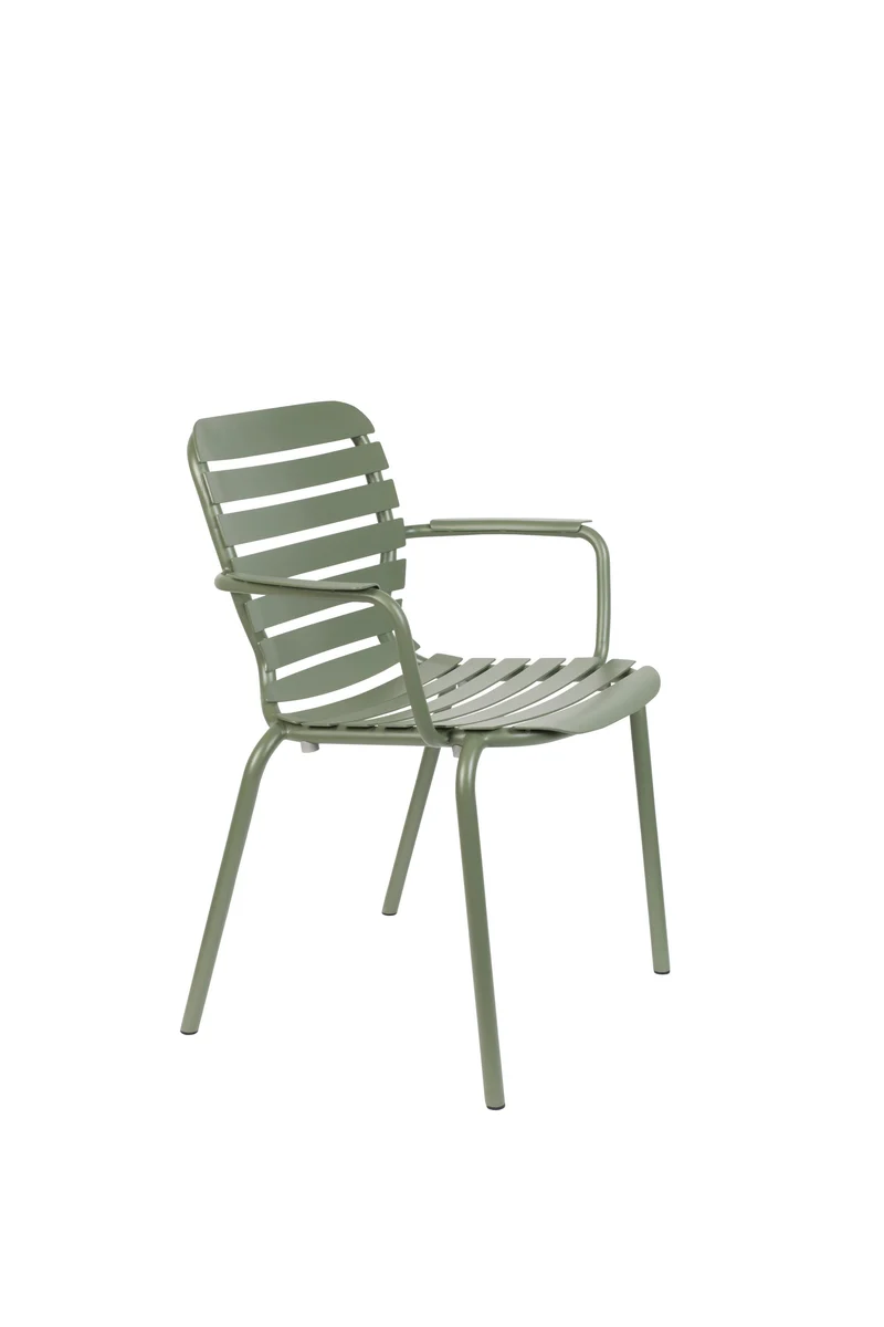 Zuiver Sessel Garden Vondel – Grün, Aluminium, 58,2 × 64,7 × 82,8 cm, 2er-Set