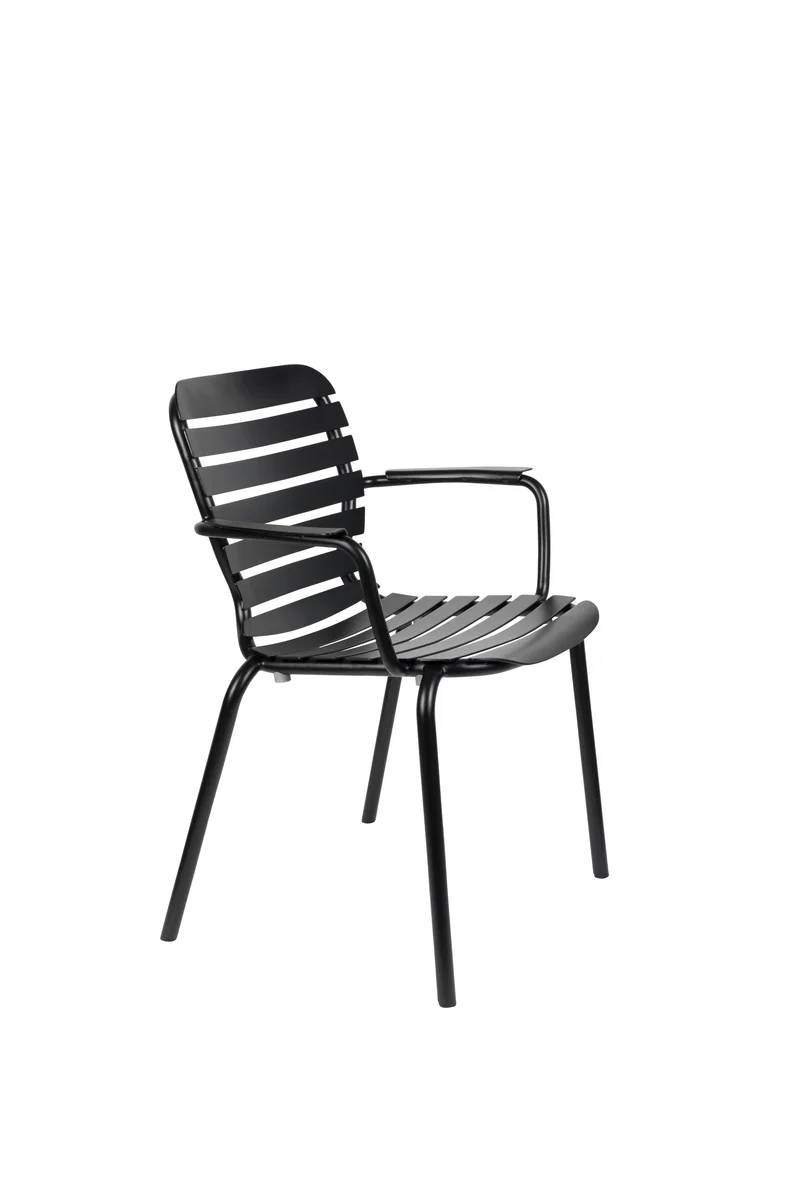 Zuiver Sessel Garden Vondel – Schwarz, Aluminium, 58,2 × 64,7 × 82,8 cm, 2er-Set