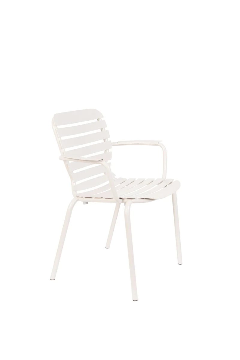Zuiver Sessel Garden Vondel Clay – Weiß, Aluminium, 58,2 × 64,7 × 82,8 cm, 2er-Set