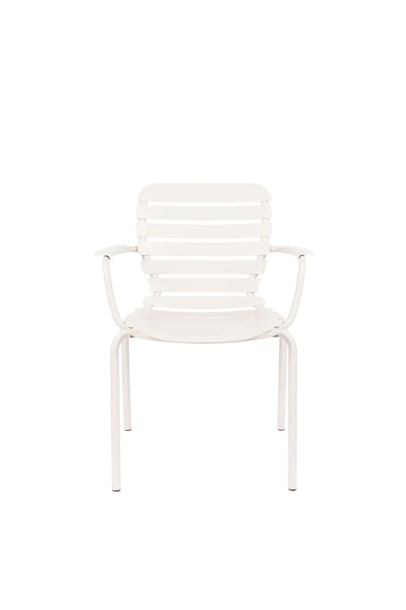 Zuiver Sessel Garden Vondel Clay – Weiß, Aluminium, 58,2 × 64,7 × 82,8 cm, 2er-Set