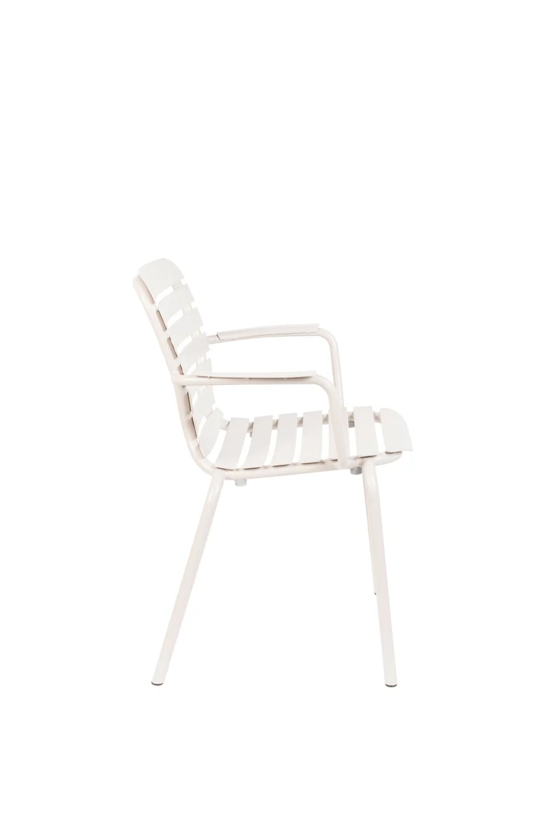 Zuiver Sessel Garden Vondel Clay – Weiß, Aluminium, 58,2 × 64,7 × 82,8 cm, 2er-Set