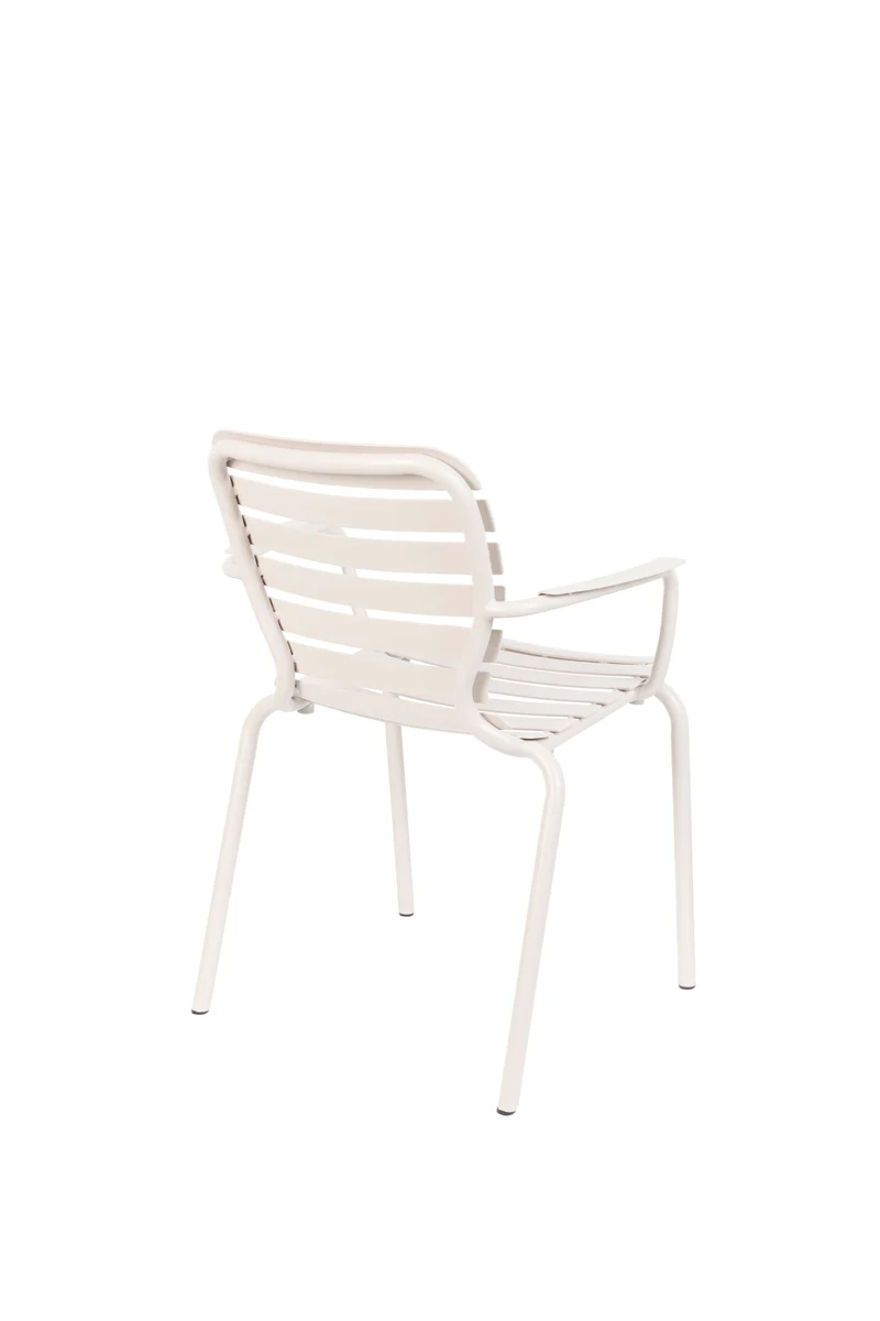 Zuiver Sessel Garden Vondel Clay – Weiß, Aluminium, 58,2 × 64,7 × 82,8 cm, 2er-Set