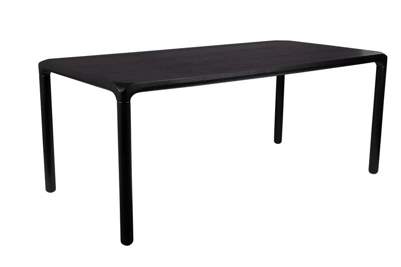Zuiver Esstisch Storm 180 × 90 cm – Schwarz, Gummibaumholz