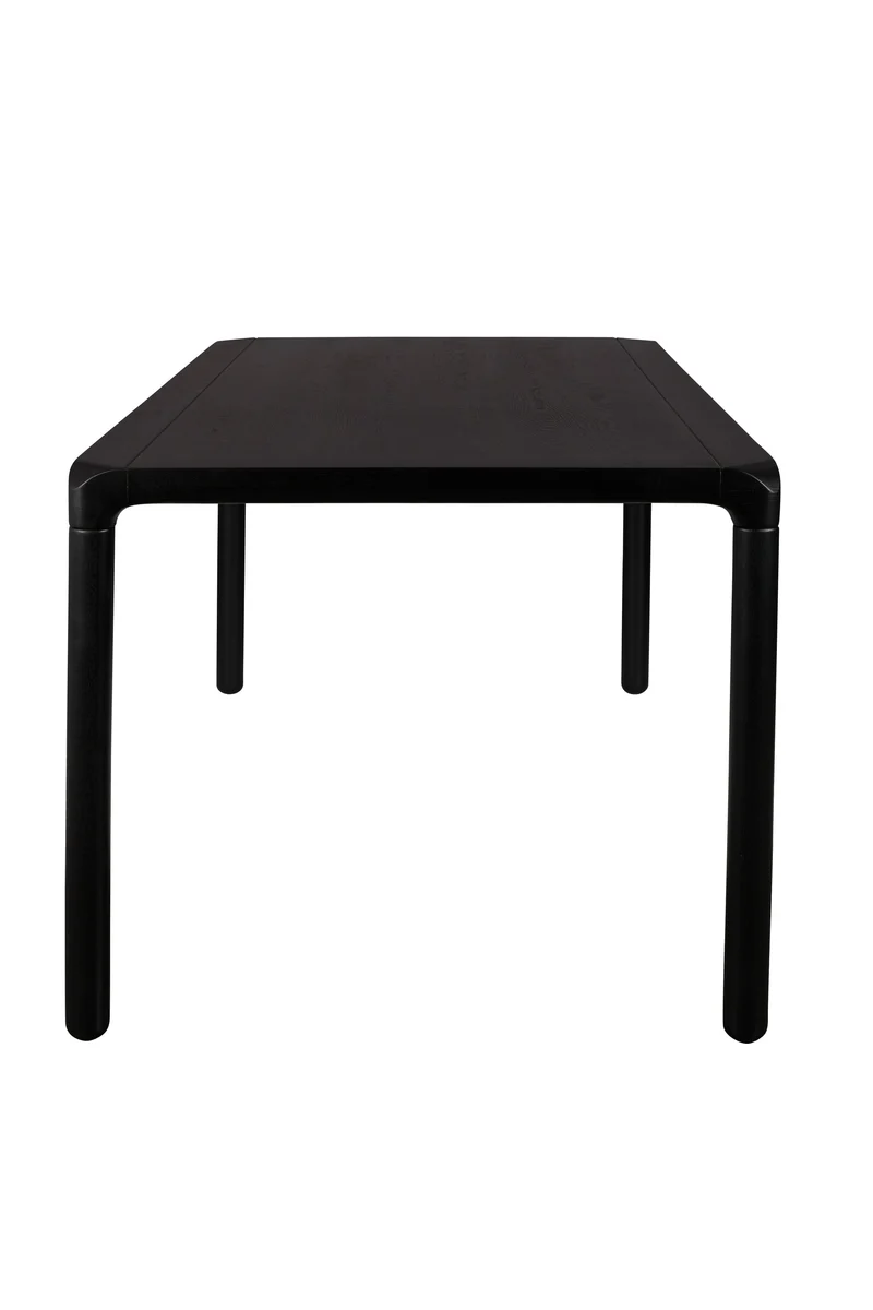 Zuiver Esstisch Storm 180 × 90 cm – Schwarz, Gummibaumholz