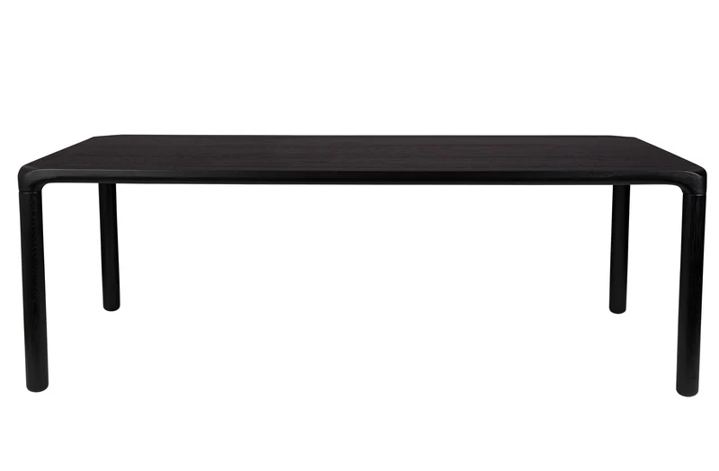 Zuiver Esstisch Storm 220 × 90 cm – Schwarz, Gummibaumholz