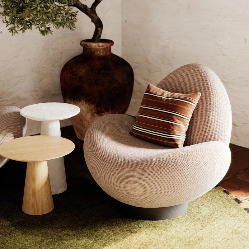 Stylish Club Stone Sessel