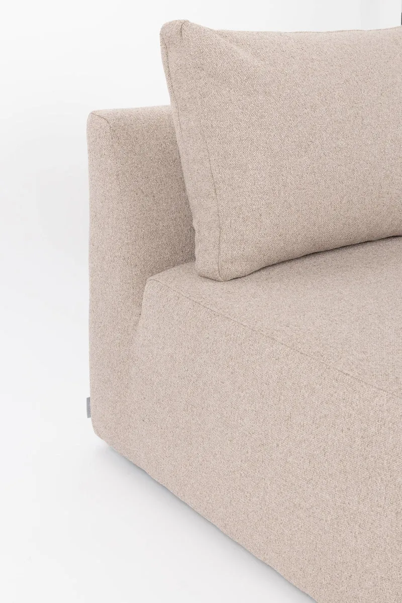 Zuiver Sofa-Element Prosper 1-Sitzer – Cappuccino, Polyester, 87 × 85 × 79 cm