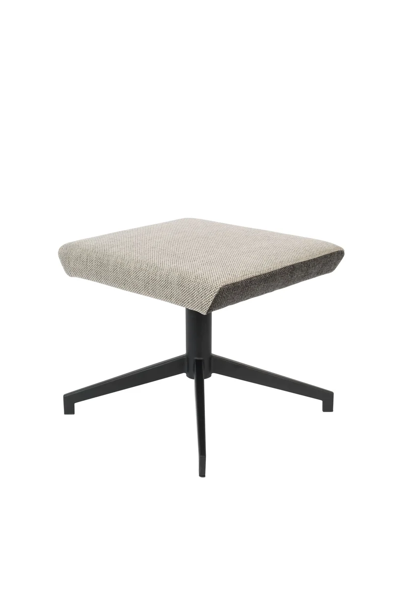 Zuiver Hocker Uncle Jesse – Grau, Stoff, 44 × 50 × 43 cm