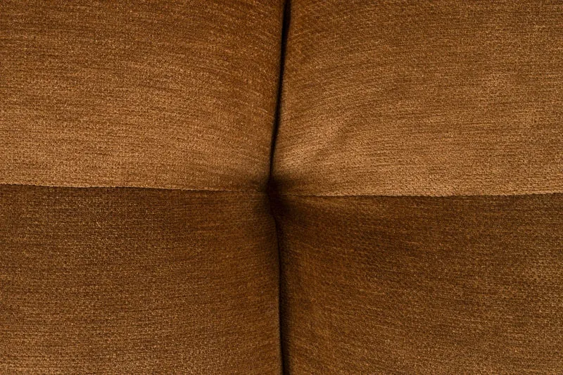 Dutchbone Sofa Hackman 4,5-Sitzer Velours – Cognac, Polyester, 102 × 364 × 84 cm