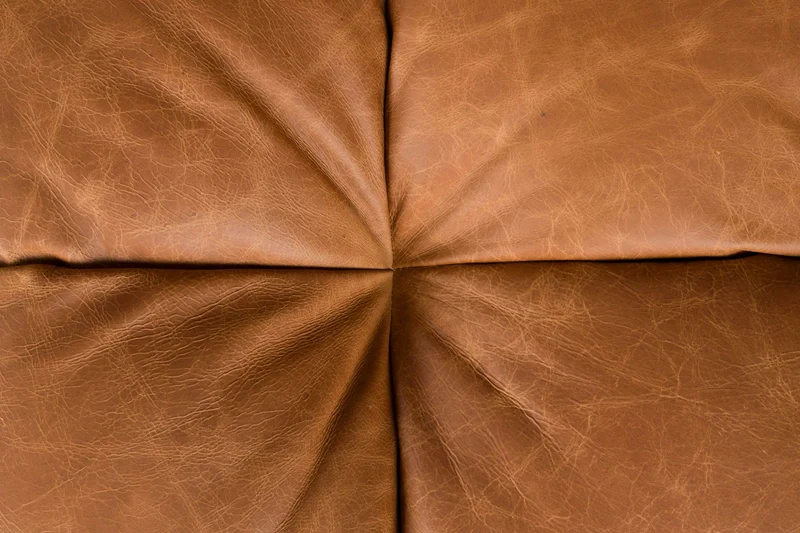 Dutchbone Sofa Hackman 4,5-Sitzer Leather – Cognac, Rindsleder, 102 × 364 × 84 cm