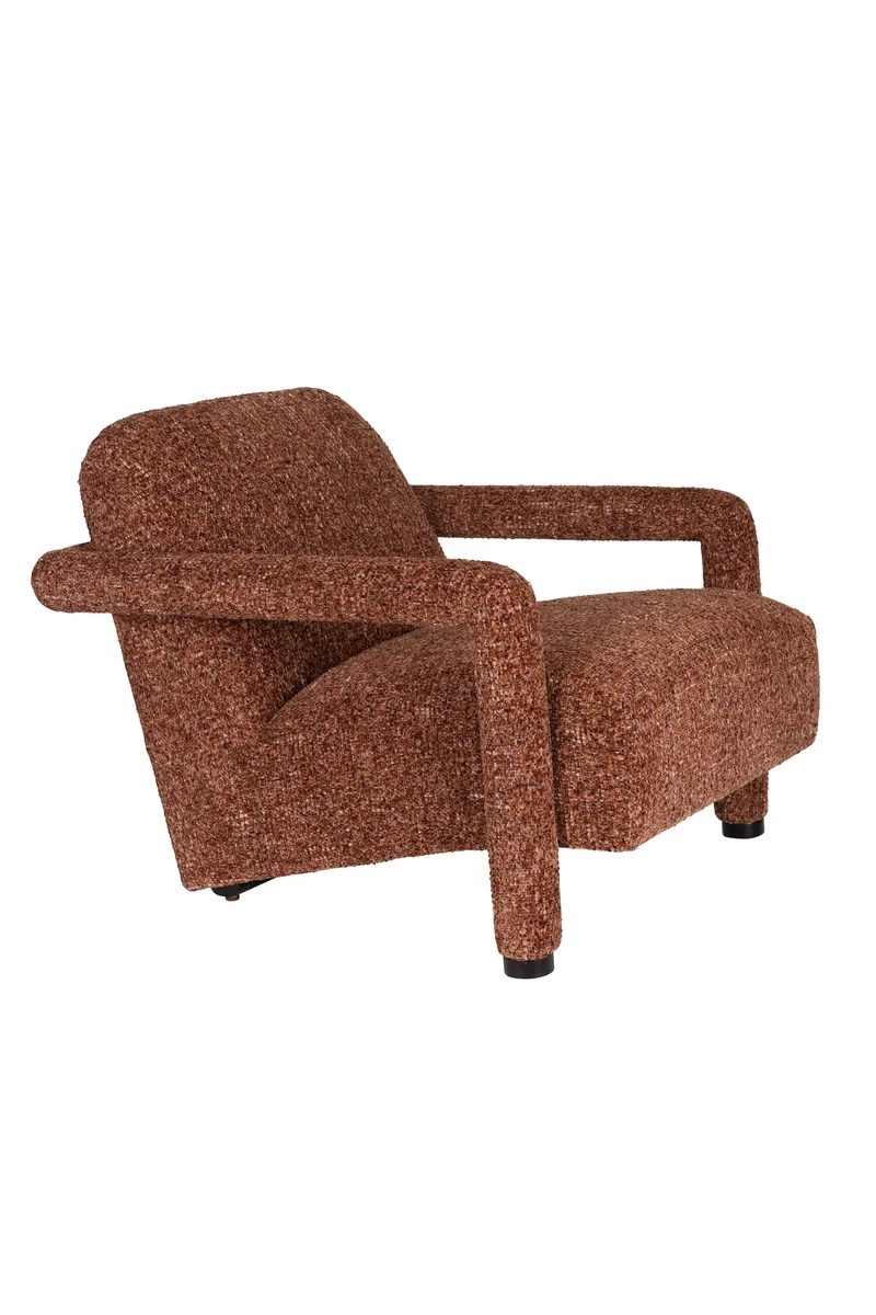 Dutchbone Loungesessel Kent Bordeaux – Rot, Baumwolle, 86 × 74 × 66 cm