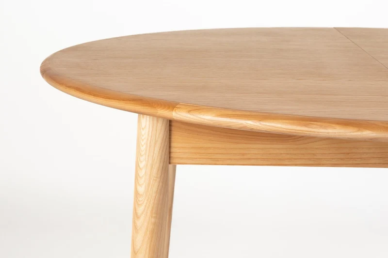 Zuiver Esstisch Twist Round – Eiche, Massives Eschenholz, 160 × 120 × 76 cm