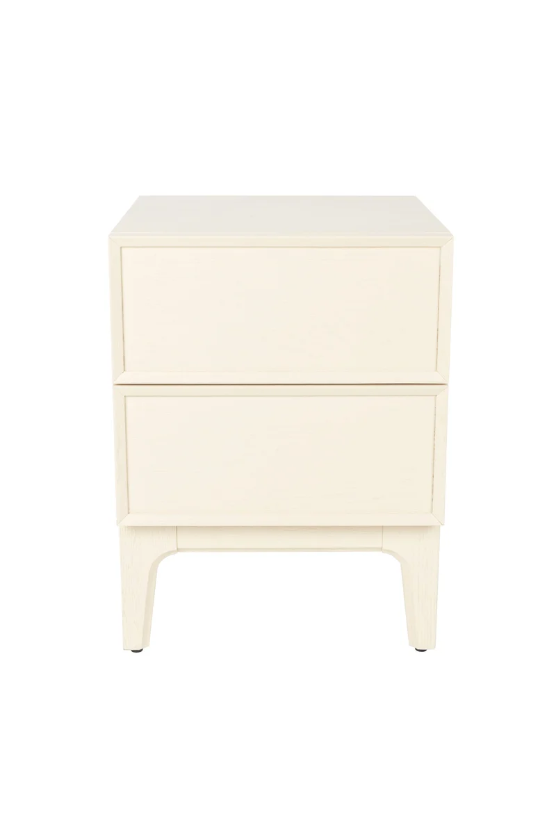 Zuiver Beistelltisch Bedstand June – Beige, Massives Eichenholz, 45 × 45 × 60 cm