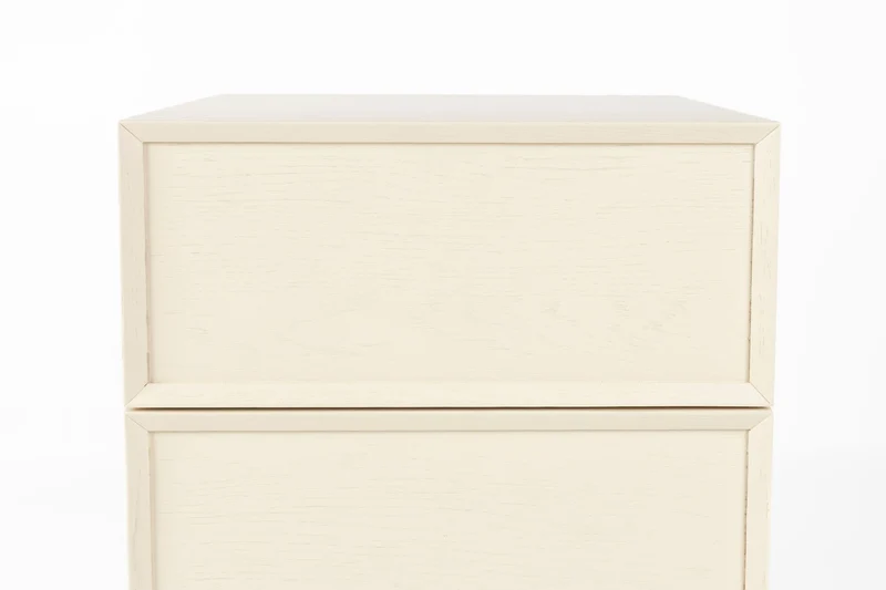 Zuiver Beistelltisch Bedstand June – Beige, Massives Eichenholz, 45 × 45 × 60 cm