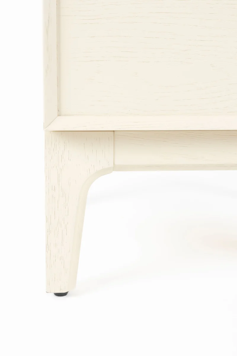 Zuiver Beistelltisch Bedstand June – Beige, Massives Eichenholz, 45 × 45 × 60 cm