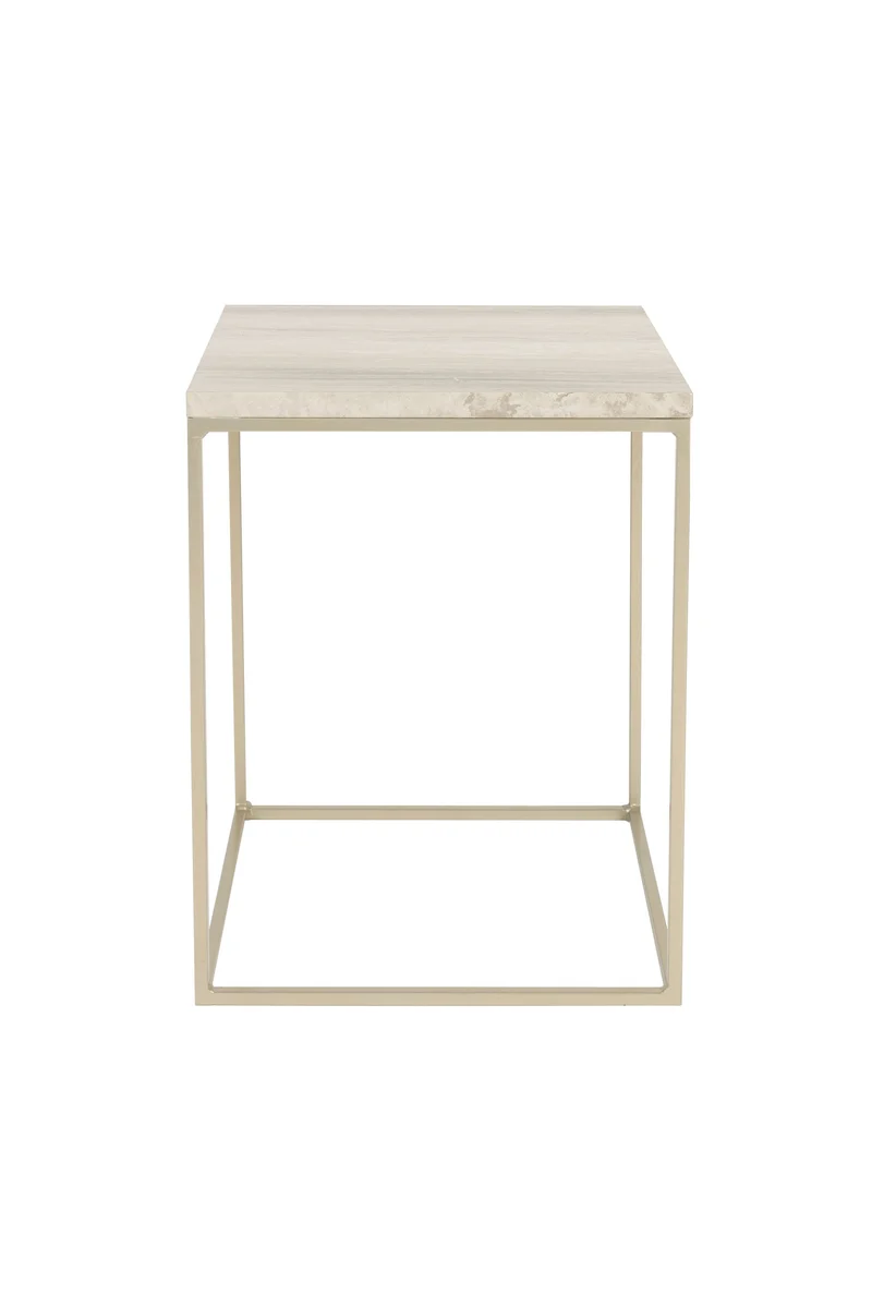 Zuiver Beistelltisch Stray – Grau, Marmor, 35 × 35 × 45 cm