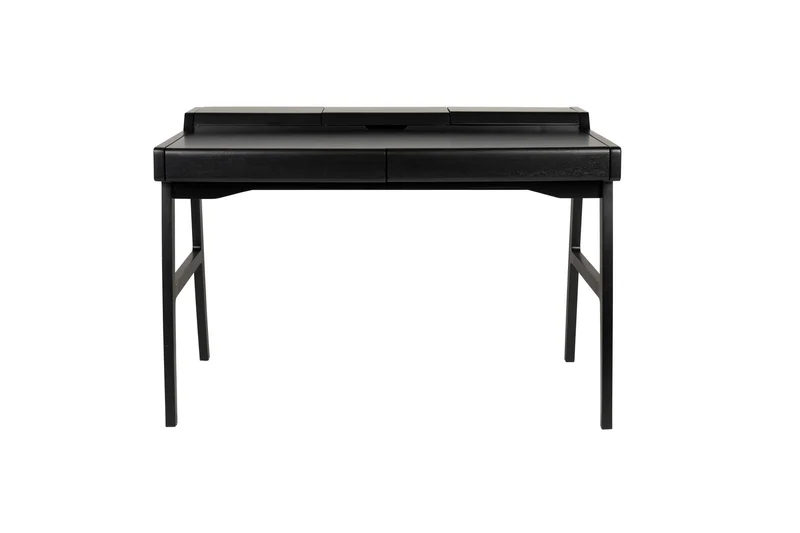 Zuiver Schreibtisch Kaat – Schwarz, Gummibaumholz, 70 × 120 × 81 cm