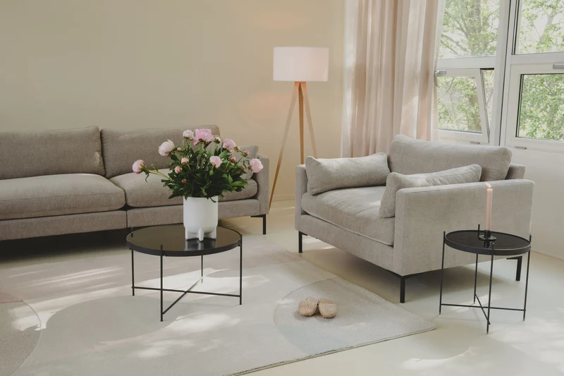 Zuiver Loveseat Summer Latte – Stoff, 101 × 125 × 82 cm