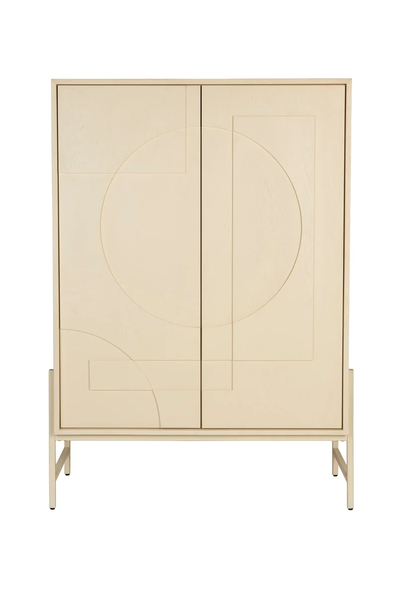 Zuiver Schrank Faces – Beige, Eichenfurnier, 45 × 100 × 140 cm