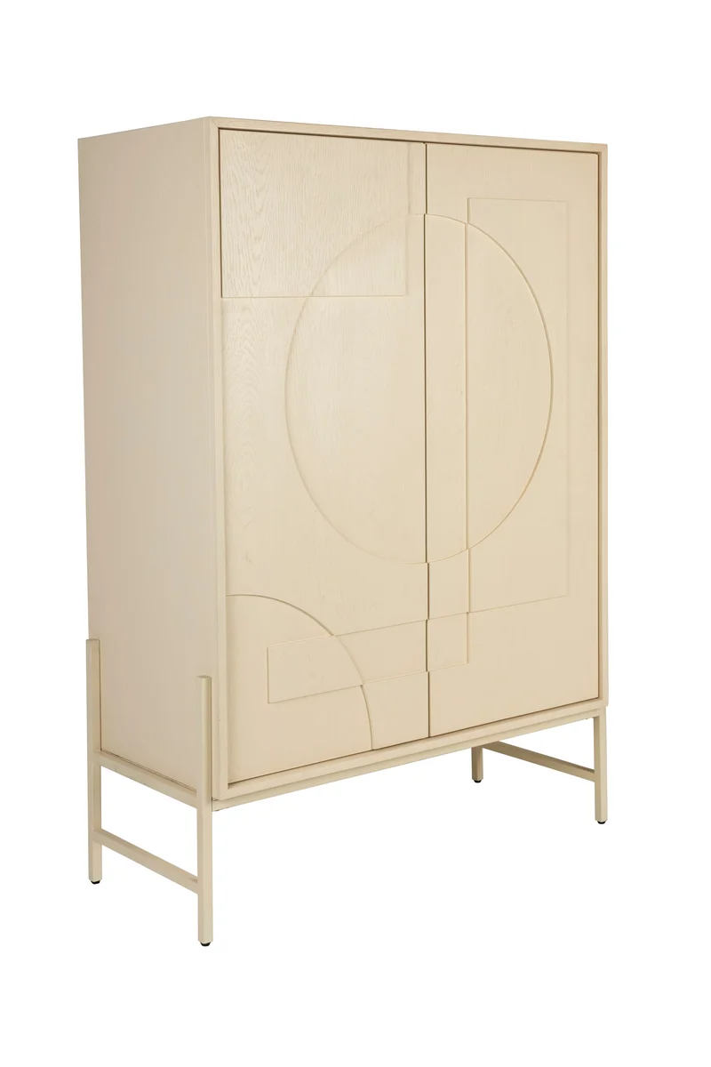 Zuiver Schrank Faces – Beige, Eichenfurnier, 45 × 100 × 140 cm