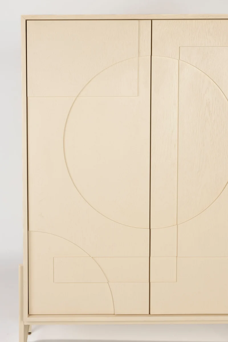 Zuiver Schrank Faces – Beige, Eichenfurnier, 45 × 100 × 140 cm