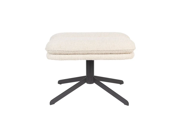 Zuiver Hocker Tyler – Weiß, Stoff, 47 × 60 × 44,5 cm