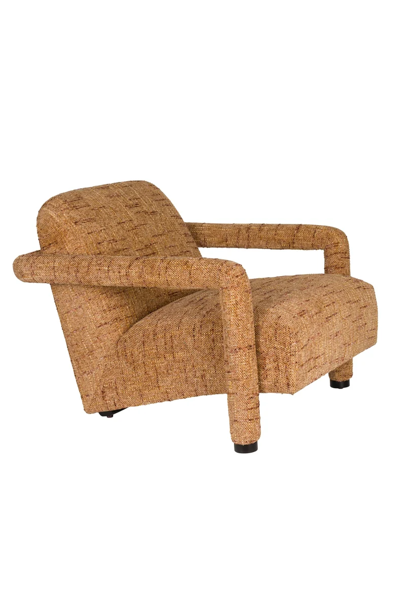 Dutchbone Loungesessel Kent Ochre – Polyester, 86 × 74 × 66 cm