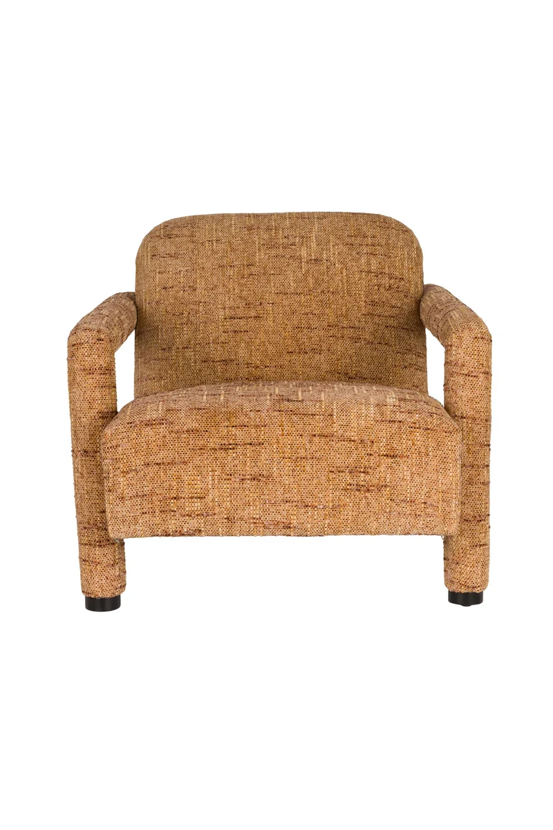 Dutchbone Loungesessel Kent Ochre – Polyester, 86 × 74 × 66 cm